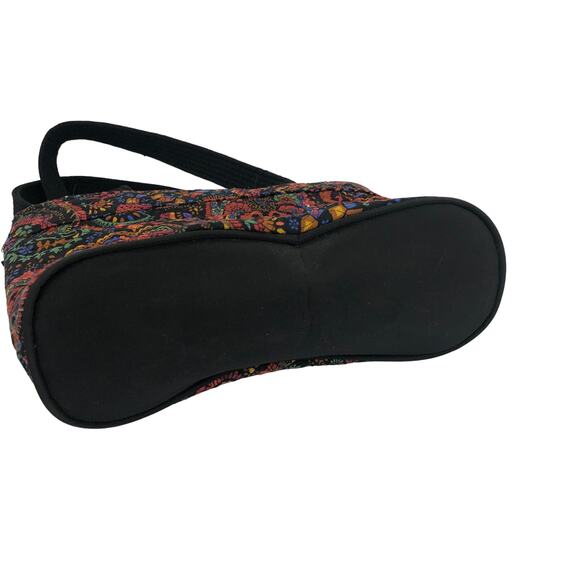 Donna Sharp purse Royal Paisley Tote Black & Multi Color plus Charm - Picture 7 of 10